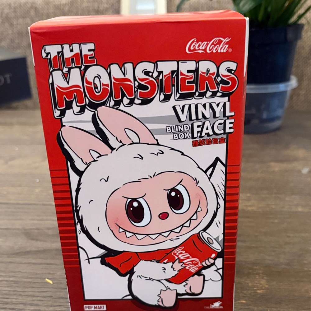 Labubu Coca-Cola The Monsters Vinyl Face in Red and White